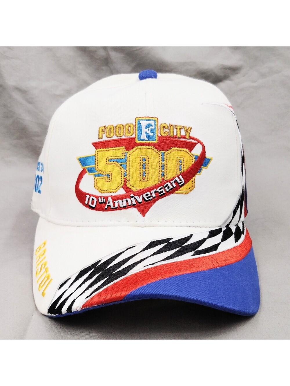 2002 Food City 500 Bristol NASCAR Hat Cap 10th Anniversary March 24 Racing